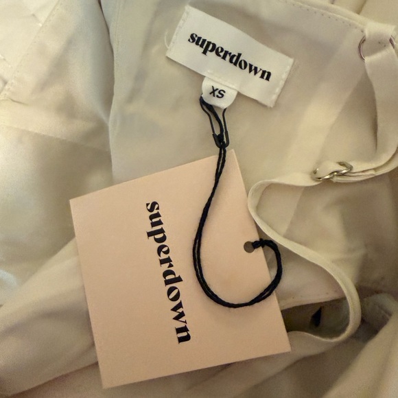 Superdown White Faux Leather Cutout Mini Dress Women’s XS NWT - Picture 2 of 6